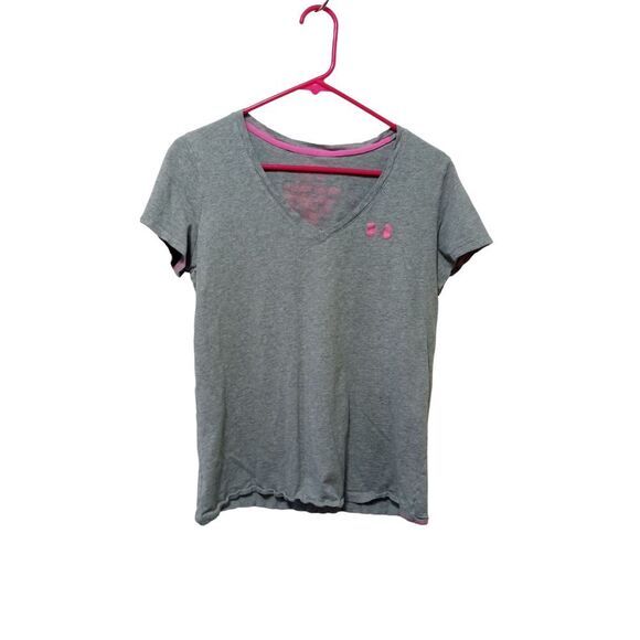 Under Armour Women's Gray Breast Cancer Awareness T-Shirt - Picture 1 of 4